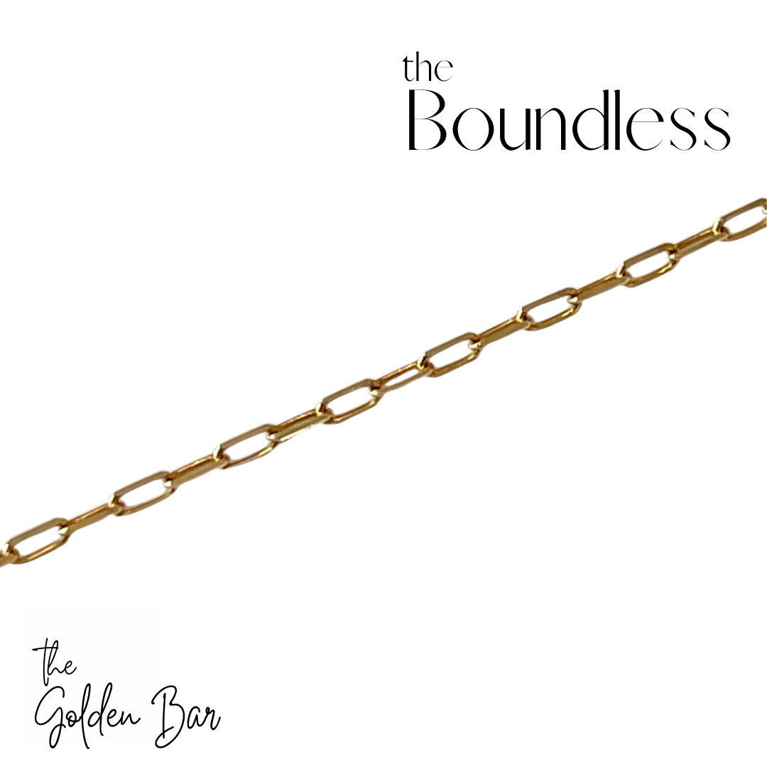 "The Boundless"  1.95mm 14k paperclip chain